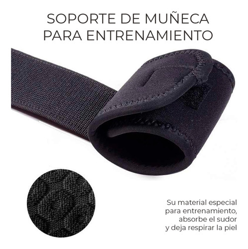 Muñequera Elástica Gym Con Correa De Soporte Para Entrenos