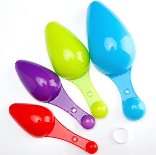 Juego De 4 Palas Cucharas Medidoras Doble Funcion