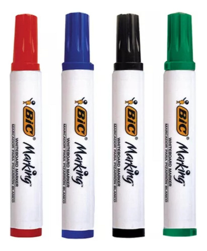 Kit Marcador Para Pizarrón Blanco Bic Marking Borrador 4 Pzs