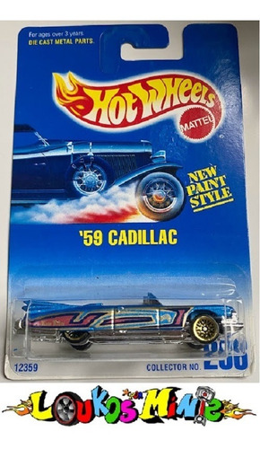 Hot Wheels '59 Cadillac #266 Original Lacrado 1:64 Azul