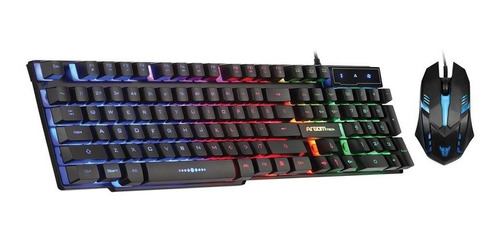 Combo Teclado Mouse Gaming Argom Tech Kb51 Retroiluminado 