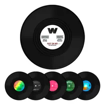 Comprar 2 Pzs Set 6 Posavasos Disco Vinil Vintage Retro Portavasos