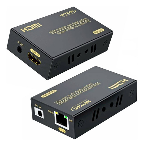 Extensión Hdmi X Rj45 Utp Cat 5/6/7 Hasta 60 Metros Netcom