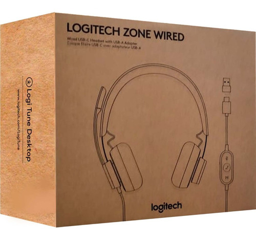 Auricular Logitech Zone Wired Mt-graphite-usb