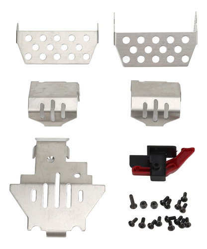 Protector De Acero Inoxidable Rc Car Chassis Armor, 6 Piezas