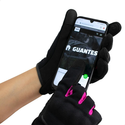 Imagen 4 de 6 de Guantes Samurai Tessen Rosa Corto Proteccion Lady Mujer Tmr