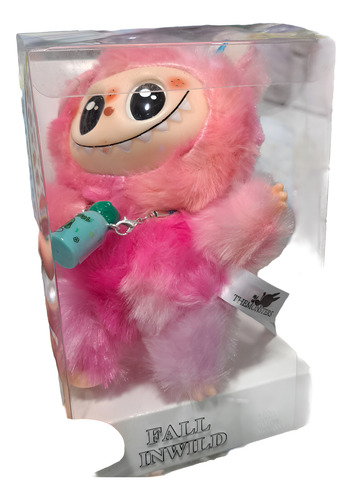 Labubu Peluche Llavero The Monsters Exclusivos Rosa Con Mamadera