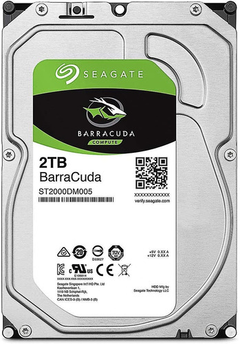 Disco Duro Interno Seagate Barracuda 2tb  3.5 St2000dm005  