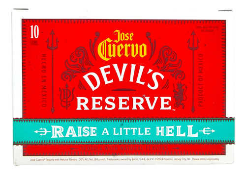 José Cuervo Devil's Reserve Miniatura De 50ml. Paquete De 10