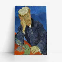 Comprar Quadros Canvas Arte Pinturas Artistas Pintores 100x70cm Cor Van Gogh Retrato Do Dr. Gachet Armação Borda Infinita