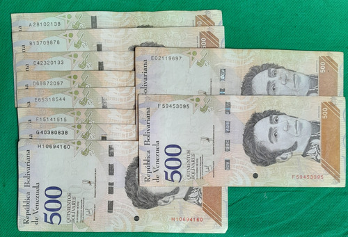 Set De 10 Billetes De 500 Bolivares Soberanos (circulados), 