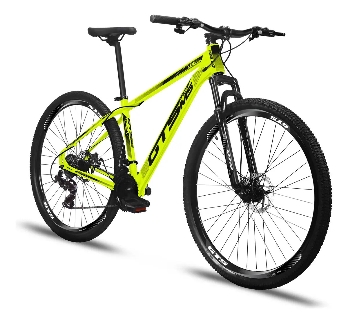 Bicicleta Aro 29 Gts Urban Color 24 Marchas Freio A Disco Neón/preto 21