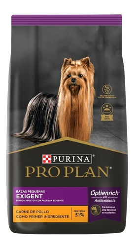 Alimento Pro Plan OptiEnrich Exigent raza pequeña para cão adulto de raça pequena sabor mix em sacola de 2kg