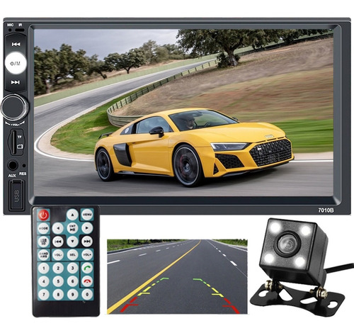 Imagen 1 de 10 de Stereo Auto Estereo Doble Din Pantalla Tactil Mirrorlink