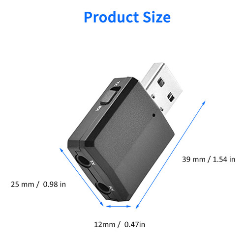 Receptor Inalámbrico Bt 5.0 O Adaptador Transmisor De Música