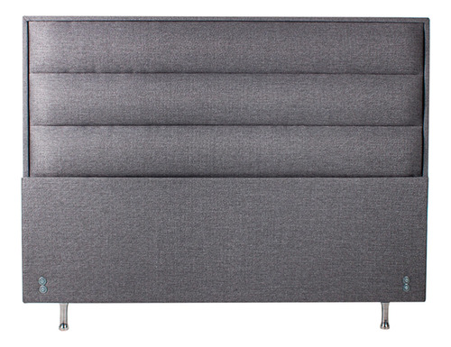 Respaldo Cabecera Sommier Cama 2 Plazas Simil Cuero Madera