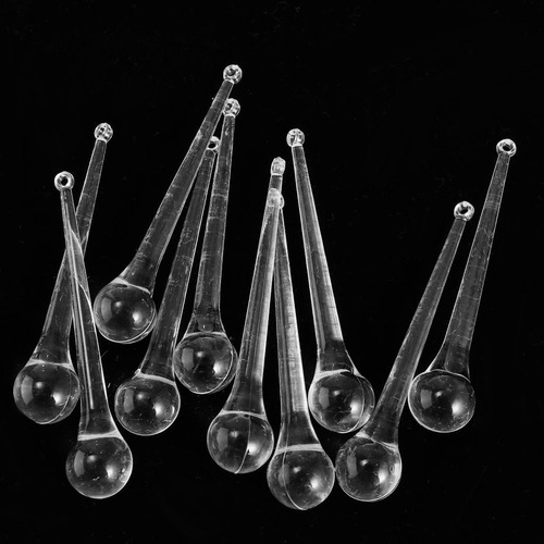 10 Piezas De Cristal Colgante De Gota De Lluvia Piezas De