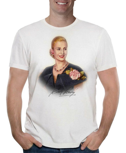 Remera Evita Eva Perón Hombre Purple Chick