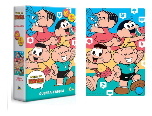 Puzzle Quebra Cabeça Turma Da Mônica 60 Peças 3083 - Toyster