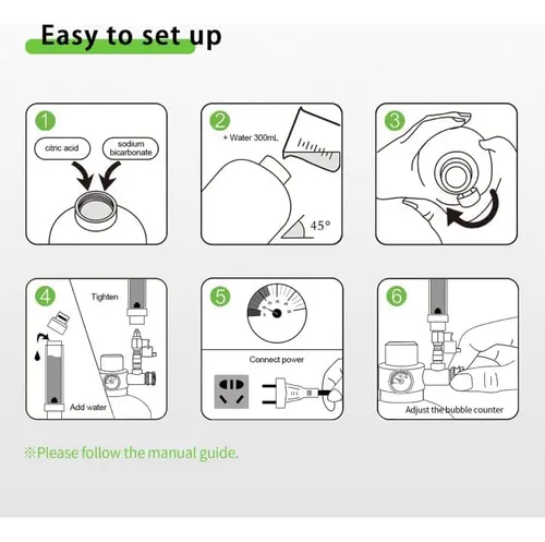 Fzone 2.5l Sistema Generador De Co2 Para Acuario Kit De Reac
