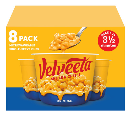 Tazas De Macarrones Y Queso Sabor Original 8 X 67.6 G