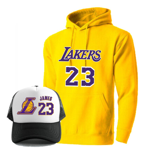 Combo - Buzo - Gorra Trucker - Los Angeles Lakers - Basquet
