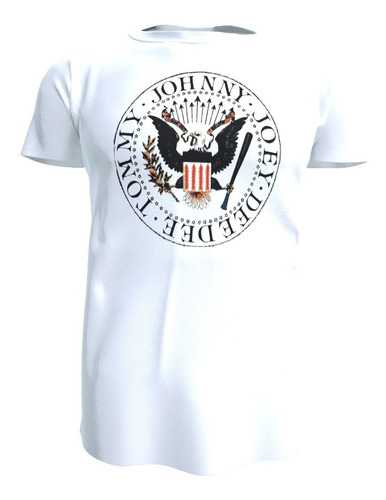 Polera Ramones Hombre Y Mujer, Poliester Tacto Algodon