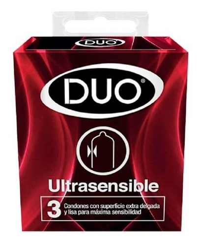 Condones Duo Ultrasensible X 3 Und - Unidad a $1690