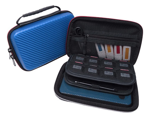 Funda De Viaje Dura Para Nintendo 3ds Xl Y 2ds Xl Azul
