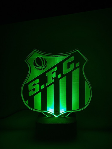 Luminária Led 3d Santos Futebol Clube | Parcelamento sem juros