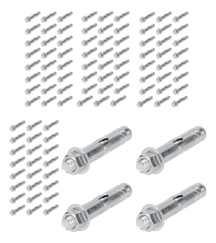 Kit De 100 Taquetes Expansivos De 3/8  Con Tornillo