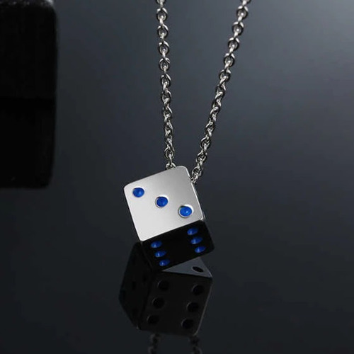 Colar Masculino Com Pingente Dado