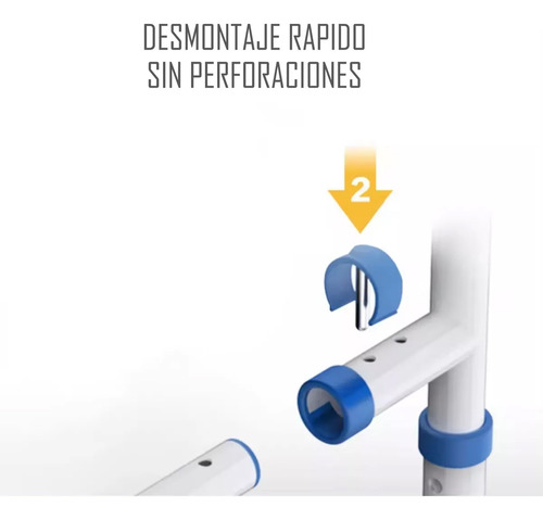 Baranda Barra Inodoro Baño Wc Marco Seguridad Doble Fijacion