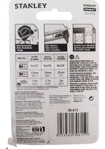 CINTA METRICA STANLEY 30-615 3/4 X 5 METROS