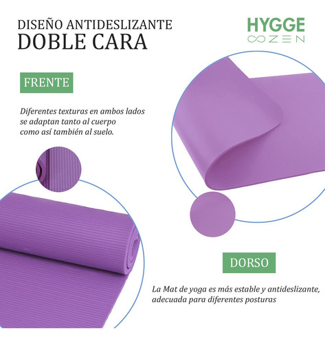 Imagen 4 de 10 de Colchoneta Mat Nbr 10mm Antideslizante Yoga Pilates Fitness