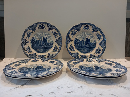 6 Platos Playos Johnson Brothers Old Britain Castles