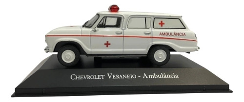 Miniatura Chevrolet Veraneio Ambulância Serviço 1/43 Coleção Cor Branco