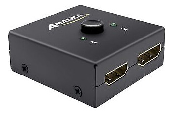 Amanka Hdmi Switcher, 4k Hdmi Splitter 2 Ports Bi-direct Ssb