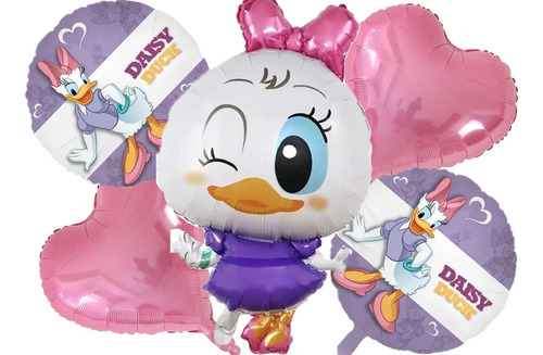 Padrisimo Set De 5 Globos Fiesta Tematica Pato Donald Decora