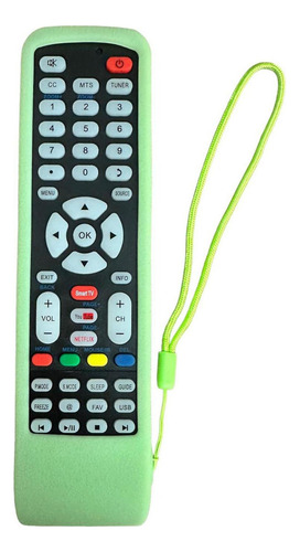 Control Letras Azules Compatible Con Daewoo Smart Tv +funda