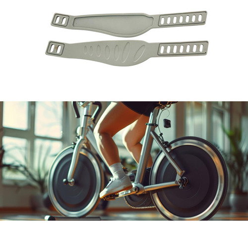 2x Ejercicio Tiras De Pedal De Bicicleta Equipo De Gris