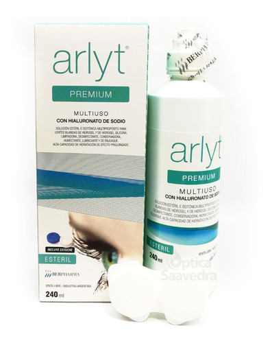 Imagen 3 de 3 de Arlyt Premium 240 Ml Solucion Para Lentes Contacto + Estuche