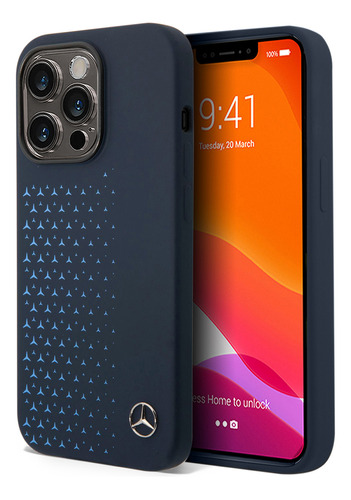 Funda Para iPhone 14 Pro Max De Mercedes Benz Azul Star