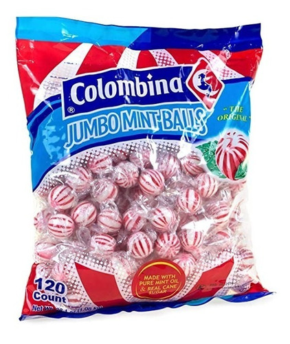Caramelos De Menta De Bolas Jumbo 38.1 Oz.