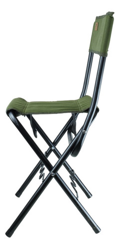 Banqueta Dobrável Pesca Brasil Pescador C/ Suporte P/ Varas Cor Verde