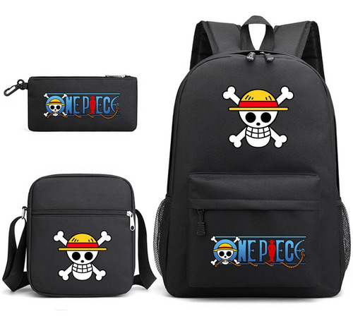 3 Unids/set One Piece Anime Mochila Casual De Gran Capacidad