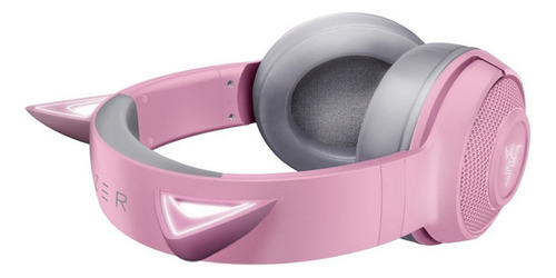 Imagen 4 de 10 de Auriculares Gamer Razer Kraken Bt Kitty Edition Quartz Inalámbricos Rosa Con Led Rgb