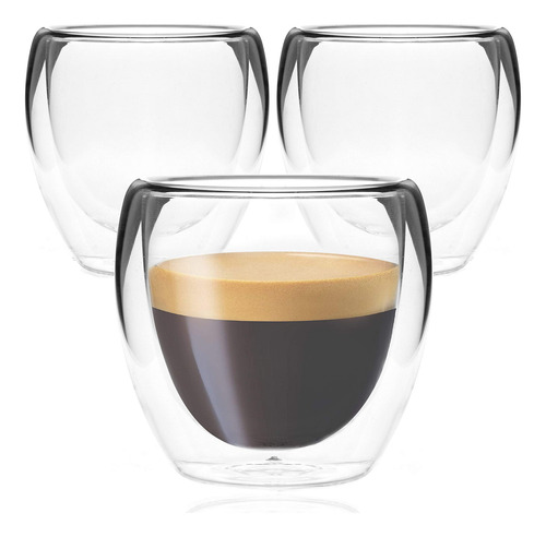 Tazas De Espresso Youngever, Doble Pared Aislante Trmico, Vi