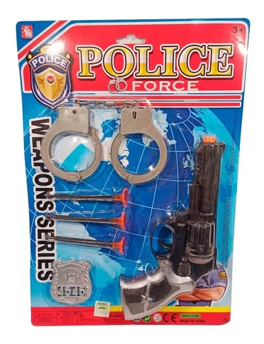 Pistola Arma Lanza Dardos Con Accesorios De Policia Juguete