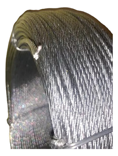 Cable De Acero Galvanizado Flexible 6x19+1 8mm Rollo 100 M